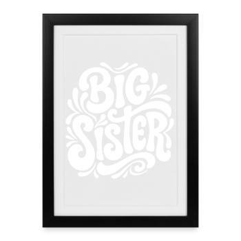 Big Sister Psychedelic Splash - Affiche encadrée (27 × 37 cm) - noir - Devant