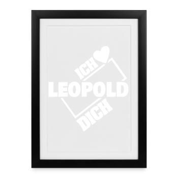 Dear Leopold - Framed poster (27 × 37 cm) - black - Front