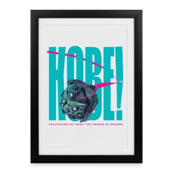 KOBE ! Calculée Sky Nade - Affiche encadrée (27 × 37 cm) - noir - Devant