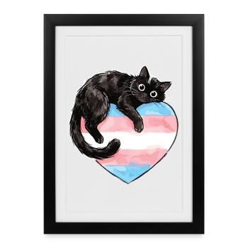 Pride Month LGBTQ - Protect Trans Kids - Framed poster (27 × 37 cm) - black - Front