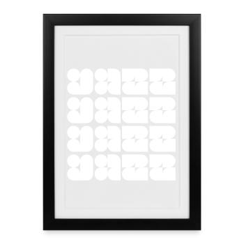 Modern Jazz music logo - Framed poster (27 × 37 cm) - black - Front