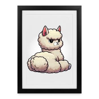 alpaca llama owner alpaca llamas llamas llamas - Framed poster (27 × 37 cm) - black - Front