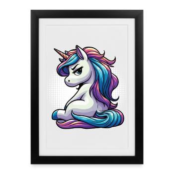 Unicorn Unicorns Unicorn Fan Unicorn Lover - Framed poster (27 × 37 cm) - black - Front