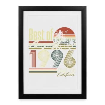 August 1996 Vintage Birthday Gift - Framed poster (27 × 37 cm) - black - Front