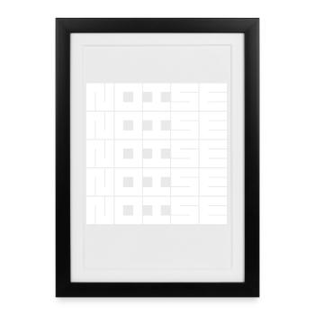 noise grid logo - Framed poster (27 × 37 cm) - black - Front