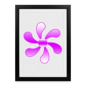Flowers - Framed poster (27 × 37 cm) - black - Front