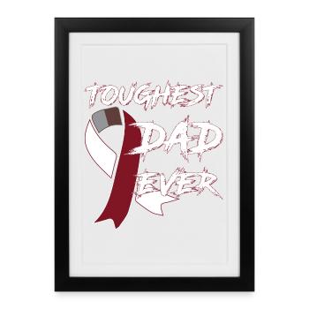 cancer de la gorge - Affiche encadrée (27 × 37 cm) - noir - Devant