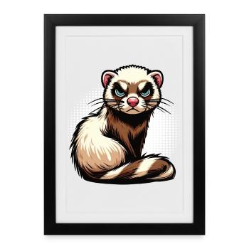 ferret ferret holder ferret owner - Framed poster (27 × 37 cm) - black - Front