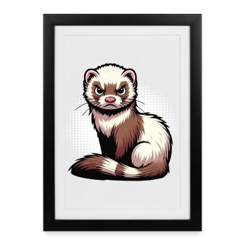 ferret ferret holder ferret owner - Framed poster (27 × 37 cm) - black - Front