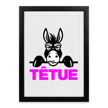 Têtue - Affiche encadrée (27 × 37 cm) - noir - Devant