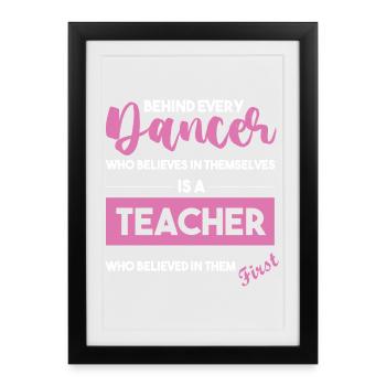 Dancer Choreographer Dancer Dancing Dance Teacher - Framed poster (27 × 37 cm) - black - Front