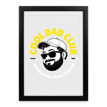 Cool Dad Club Dad Gift Father's Day Family - Framed poster (27 × 37 cm) - black - Front