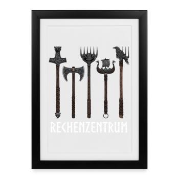 Rechenzentrum lustige Programmierer Sprüche - Gerahmtes Poster (27 × 37 cm) - Schwarz - Vorne