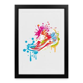 Sneaker Graffiti - Framed poster (27 × 37 cm) - black - Front
