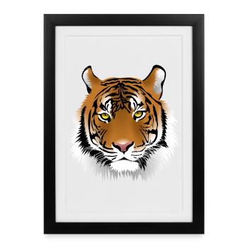 tiger - Affiche encadrée (27 × 37 cm) - noir - Devant
