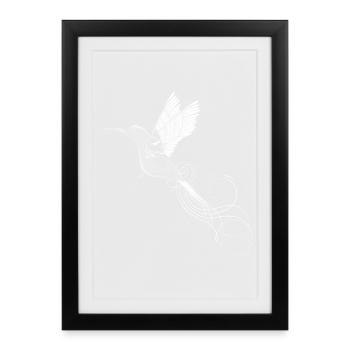 fanciful hummingbird - Framed poster (27 × 37 cm) - black - Front