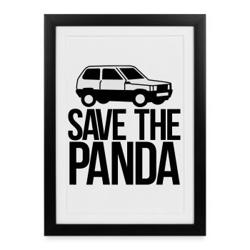 save the panda - Framed poster (27 × 37 cm) - black - Front