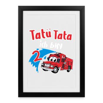 Tatü Tata Ich Bin 2 - Gerahmtes Poster (27 × 37 cm) - Schwarz - Vorne