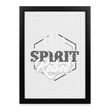 Spirit-Rebel® Moderne Pascal Voggenhuber - Affiche encadrée (27 × 37 cm) - noir - Devant