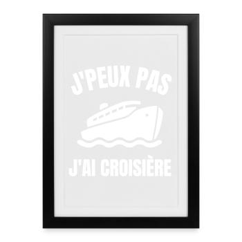 croisière, faire une croisière - Affiche encadrée (27 × 37 cm) - noir - Devant