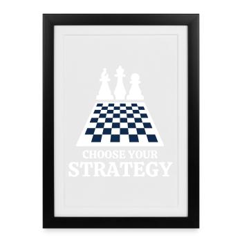 chess, chess, chess and mat - Framed poster (27 × 37 cm) - black - Front