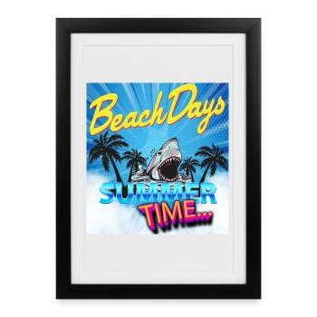 Summer Time - Framed poster (27 × 37 cm) - black - Front