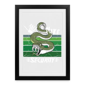 Sécurité des serpents - Affiche encadrée (27 × 37 cm) - noir - Devant