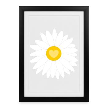Flower White White Floral Gift Mother's Day Mom - Framed poster (27 × 37 cm) - black - Front