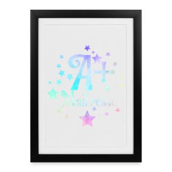 A+ teacher - Framed poster (27 × 37 cm) - black - Front