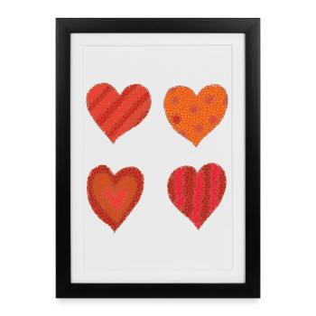 Variations cardiaques - Affiche encadrée (27 × 37 cm) - noir - Devant