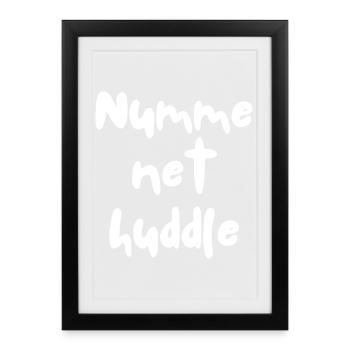 Numme net Huddle - Gerahmtes Poster (27 × 37 cm) - Schwarz - Vorne