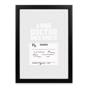 T-shirt de citation médicale humoristique - Affiche encadrée (27 × 37 cm) - noir - Devant
