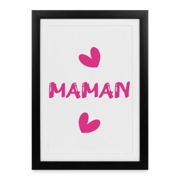 NOËL. ANNEE. ANNIVERSAIRE. RETRAITE. PAPA. MAMAM. - Affiche encadrée (27 × 37 cm) - noir - Devant