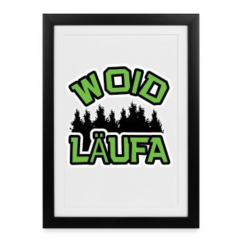Woidlaufa - Ranger, sport in nature - Framed poster (27 × 37 cm) - black - Front