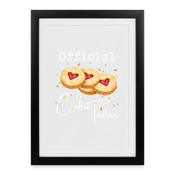 Official cookie tester for Christmas. - Framed poster (27 × 37 cm) - black - Front