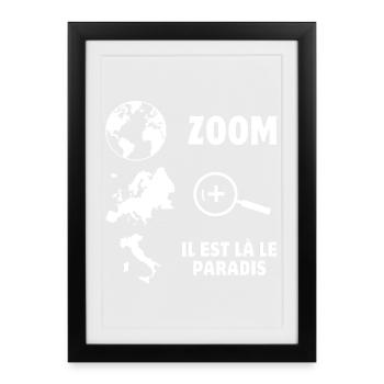 Italien, Italien, ich bin Italiener - Gerahmtes Poster (27 × 37 cm) - Schwarz - Vorne