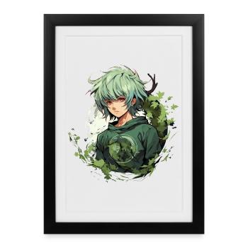 Manga Design - Affiche encadrée (27 × 37 cm) - noir - Devant