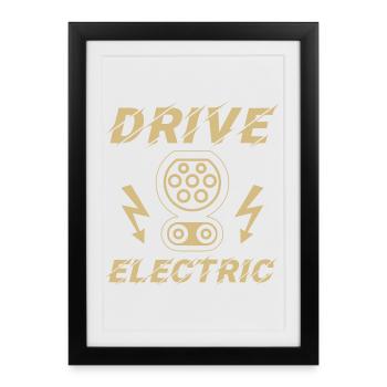 Drive Electric CCS Combo 2 Supercharge Elektro - Framed poster (27 × 37 cm) - black - Front