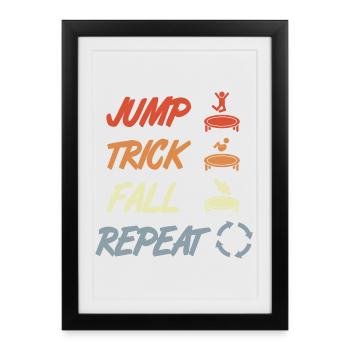 Trampoline Techniques - Framed poster (27 × 37 cm) - black - Front