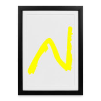 Buchstabe N - Gerahmtes Poster (27 × 37 cm) - Schwarz - Vorne
