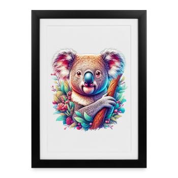 Koala - Affiche encadrée (27 × 37 cm) - noir - Devant