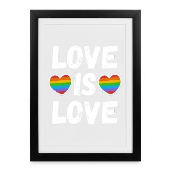 Love is love - Framed poster (27 × 37 cm) - black - Front