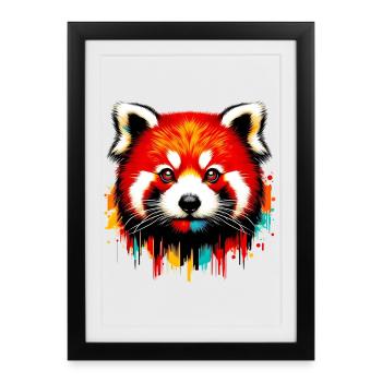 Red panda - Framed poster (27 × 37 cm) - black - Front