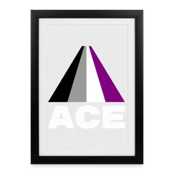 Asexual, asexuality, ace - Framed poster (27 × 37 cm) - black - Front