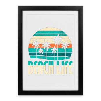 Beach Life Bliss - Framed poster (27 × 37 cm) - black - Front