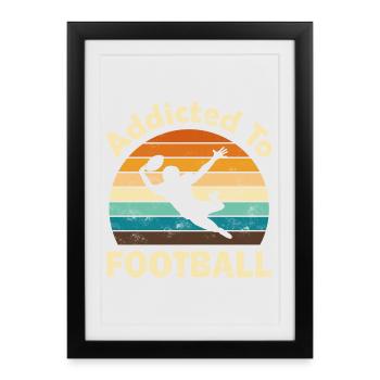 Football américain - Affiche encadrée (27 × 37 cm) - noir - Devant
