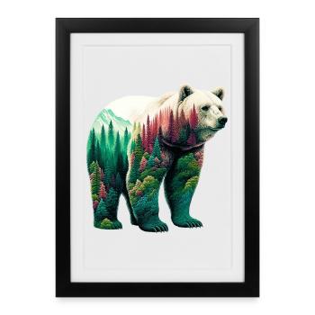 Bear - Framed poster (27 × 37 cm) - black - Front