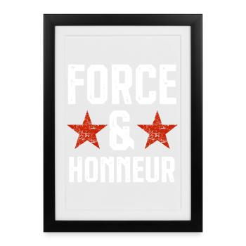 Force et honneur 1 - Affiche encadrée (27 × 37 cm) - noir - Devant