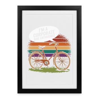 Corporate Bike Enthusiast Vintage Design - Framed poster (27 × 37 cm) - black - Front