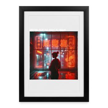 Japan Mood Anime - Framed poster (27 × 37 cm) - black - Front